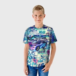 Детская футболка 3D NFS Most Wanted graffitti - фото 2