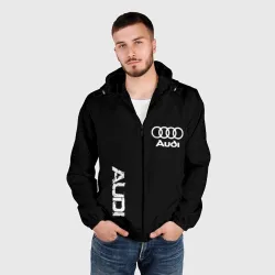Мужская ветровка 3D AUDI sport white - фото 2