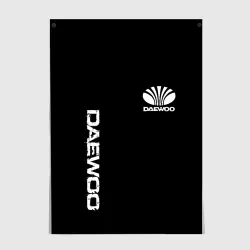 Постер Daewoo logo white