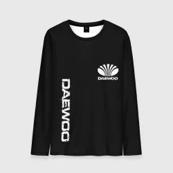 Мужской лонгслив 3D Daewoo logo white