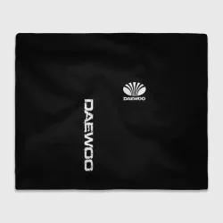 Плед 3D Daewoo logo white