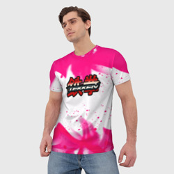 Мужская футболка 3D Tekken neon flame - фото 2