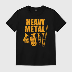 Мужская футболка хлопок Heavy metal - медные духовые мем музыкантов