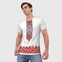 Мужская футболка 3D Славянская вышиванка обережная - фото 2