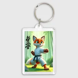 Брелок прямоугольный 35*50 Kyokushin karate - fox