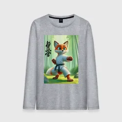 Мужской лонгслив хлопок Kyokushin karate - fox
