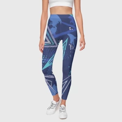 Леггинсы 3D Яркий абстрактный узор для спорта - фото 2