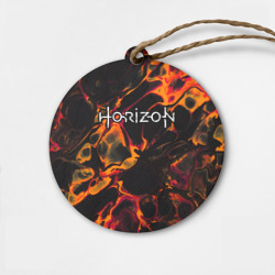Деревянная игрушка круг Horizon red lava