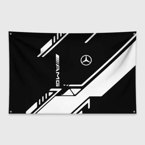 Флаг-баннер Mercedes bens geometry
