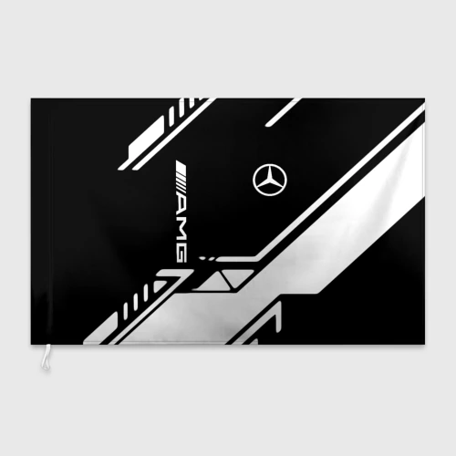 Флаг 3D Mercedes bens geometry