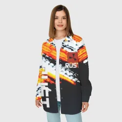 Женская рубашка oversize 3D RUST краски текстура абстрактная - фото 2