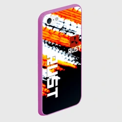 Чехол для iPhone 5/5S матовый RUST краски текстура абстрактная - фото 2