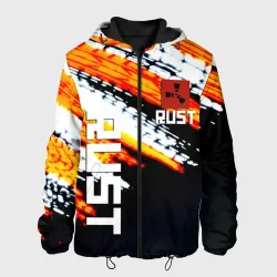 Мужская куртка 3D RUST краски текстура абстрактная