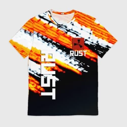 Мужская футболка 3D RUST краски текстура абстрактная
