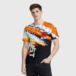 Мужская футболка 3D RUST краски текстура абстрактная - фото 2