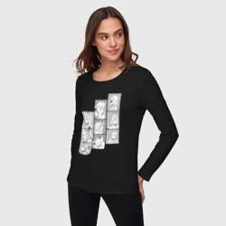 Женский лонгслив хлопок Dungeon Meshi - Marcille cute collage - фото 2