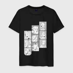 Мужская футболка хлопок Dungeon Meshi - Marcille cute collage