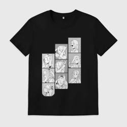 Мужская футболка хлопок Dungeon Meshi - Marcille cute collage