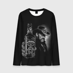 Мужской лонгслив 3D Motorhead - Ian Kilmister whiskey 