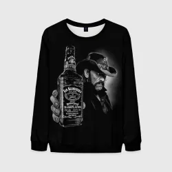 Мужской свитшот 3D Motorhead - Ian Kilmister whiskey 