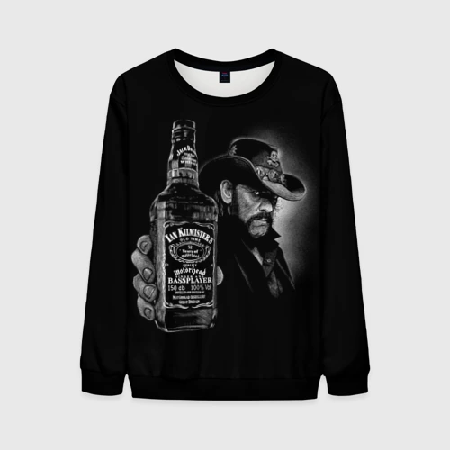 Мужской свитшот 3D Motorhead - Ian Kilmister whiskey 