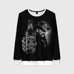 Женский свитшот 3D Motorhead - Ian Kilmister whiskey 