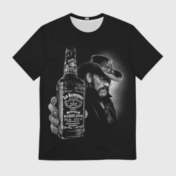 Мужская футболка 3D Motorhead - Ian Kilmister whiskey