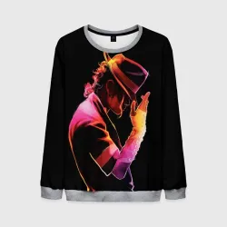 Мужской свитшот 3D Michael Jackson in the hat