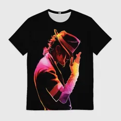 Мужская футболка 3D Michael Jackson in the hat