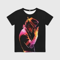 Детская футболка 3D Michael Jackson in the hat