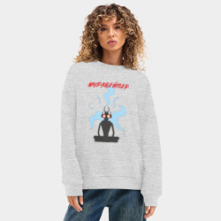 Женский свитшот oversize без начеса хлопок Муравейпер - фото 2