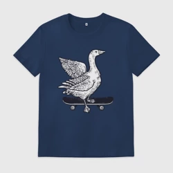 Мужская футболка хлопок Гусь скейтер