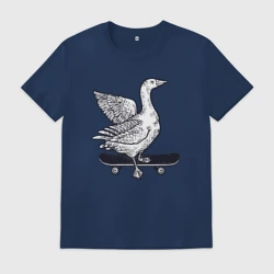 Мужская футболка хлопок Гусь скейтер
