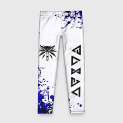 Детские леггинсы 3D Ведьмак лого краски