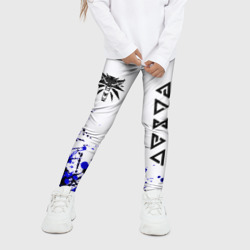 Детские леггинсы 3D Ведьмак лого краски - фото 2
