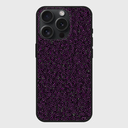 Чехол силиконовый для Apple iPhone 15 Pro матовый Текстура мозаика фиолетовый