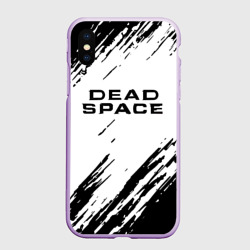 Чехол для iPhone XS Max матовый Dead space чёрные краски