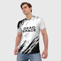 Мужская футболка 3D Dead space чёрные краски - фото 2