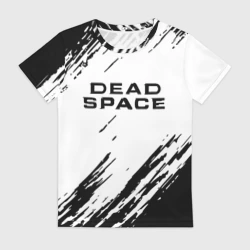 Женская футболка 3D Dead space чёрные краски