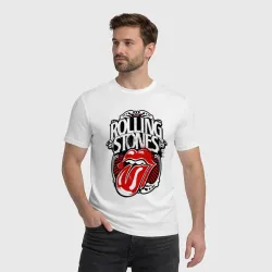 Мужская футболка хлопок Rolling Stones - tongue  - фото 2