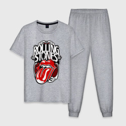 Мужская пижама хлопок Rolling Stones - tongue 