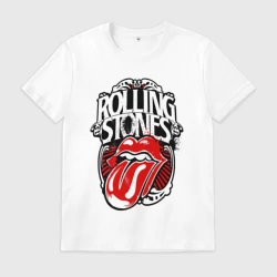 Мужская футболка хлопок Rolling Stones - tongue 