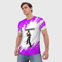 Мужская футболка 3D Tekken неоновые краски - фото 2