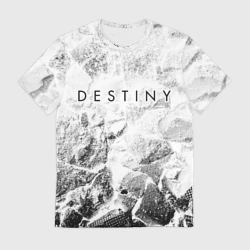Мужская футболка 3D Destiny white graphite