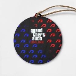 Деревянная игрушка круг NFS x GTA pattern