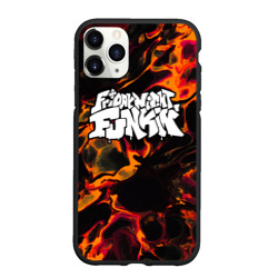 Чехол для iPhone 11 Pro Max матовый Friday Night Funkin red lava