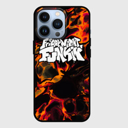Чехол для iPhone 13 Pro Friday Night Funkin red lava
