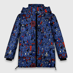 Женская зимняя куртка Oversize Человечки панки