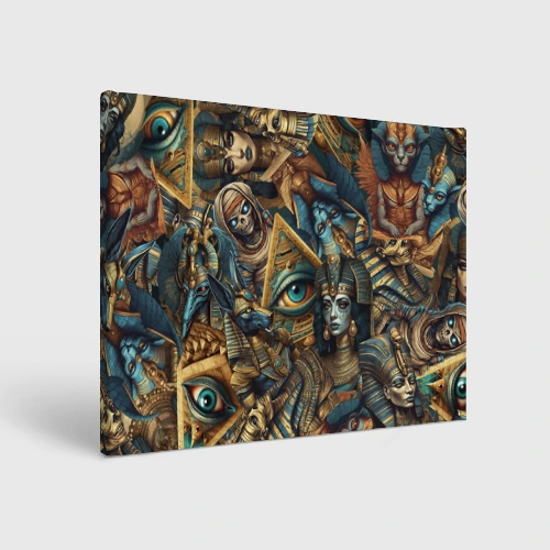 Холст прямоугольный Фараон Клеопатра и Божества древнего Египта