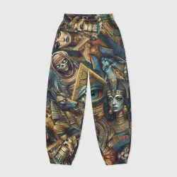 Женские джоггеры оверсайз 3D Фараон Клеопатра и Божества древнего Египта